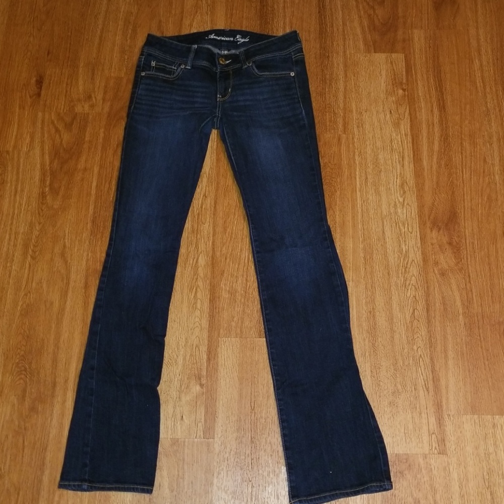 AEO slim boot darker wash jeans